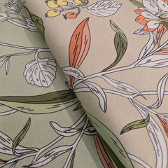 100% Silk Twill Hand-Made Scarf – Garden Landscape 90x90cm