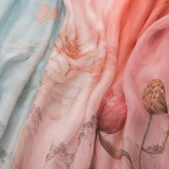 Foulard Long 100 % Soie Mousseline – Léger Twilley Rose Lotus 180×110cm