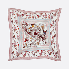 Spring Symphony Scarf 01 / 100% Silk / 90x90cm