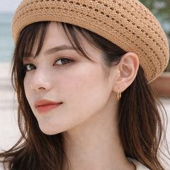 Béret en maille réglable Aurora