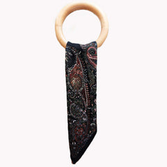 Vintage Paisley Jacquard Square Silk/Wool Scarf – Vintage French Style 60x60 cm