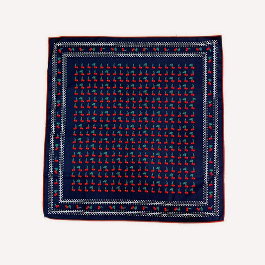 Cherry Print Square Scarf