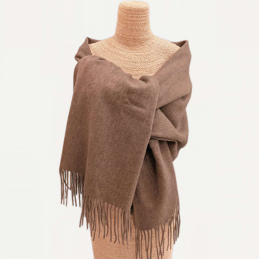Luxury Pure Cashmere Scarf - Beige Taupe / 200x70cm