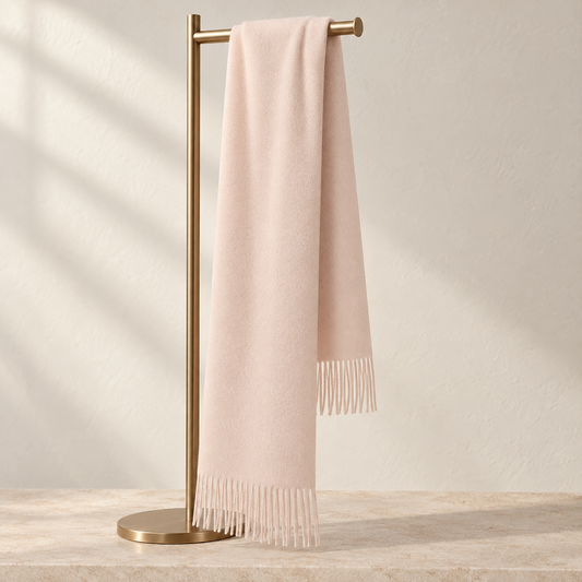 Luxury Pure Cashmere Scarf - Cream White / 180x30cm