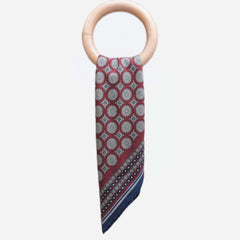 Classic Geometric Silk/Wool Scarf – Geometric Style 60x60 cm
