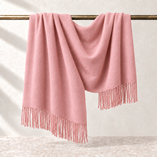 Écharpe de luxe en pur cachemire - Rose / 200x70cm