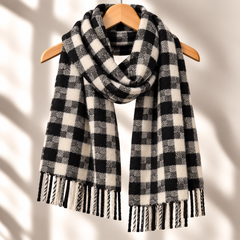 100% Mongolian Wool Mosaic Scarf