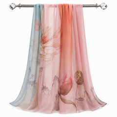 Foulard Long 100 % Soie Mousseline – Léger Twilley Rose Lotus 180×110cm