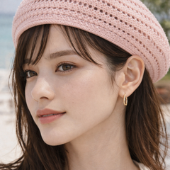 Béret en maille réglable Aurora