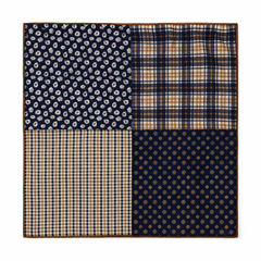 Classic Muti Pattern Silk/Wool Scarf – Black Muti Pattern Style 60x60 cm
