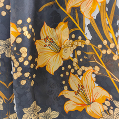 Lily Garden Scarf / 100% Silk / 180x110cm