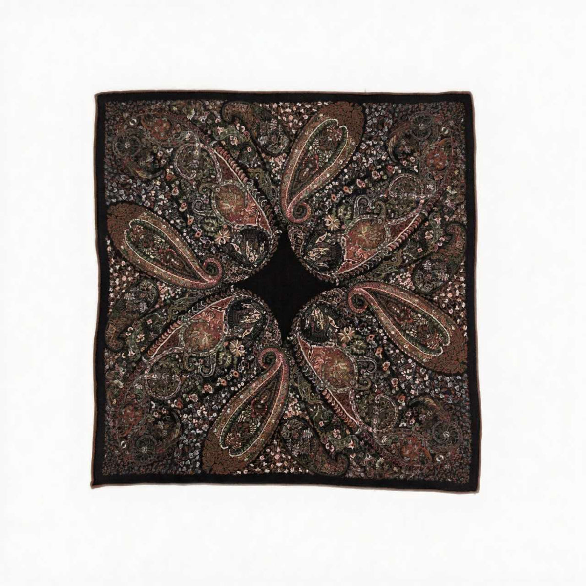 Vintage Paisley Jacquard Square Scarf