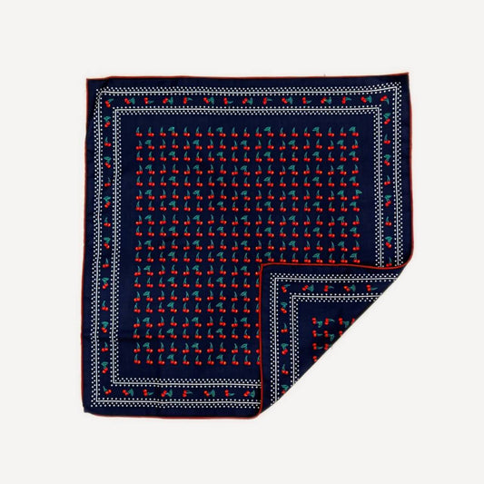 Cherry Print Square Scarf