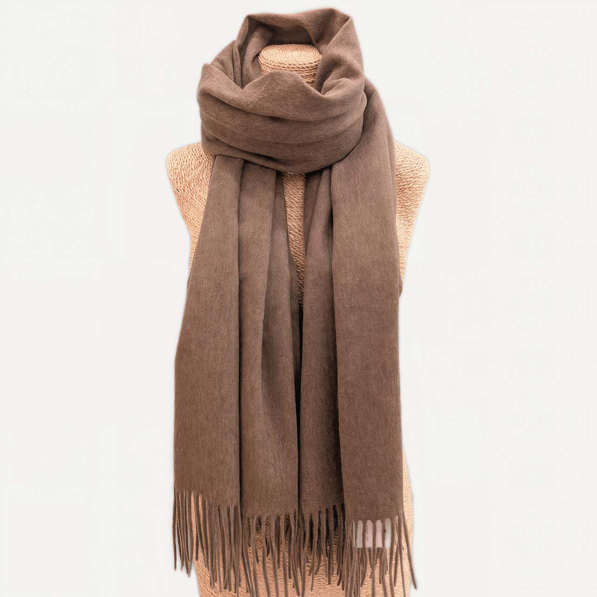 Luxury Pure Cashmere Scarf - Beige Taupe / 200x70cm