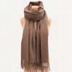 Luxury Pure Cashmere Scarf - Beige Taupe / 200x70cm