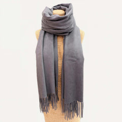 Luxury Pure Cashmere Scarf - Misty Blue / 200x70cm