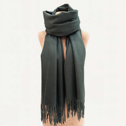 Luxury Pure Cashmere Scarf - Green / 200x70cm
