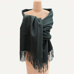 Luxury Pure Cashmere Scarf - Green / 200x70cm