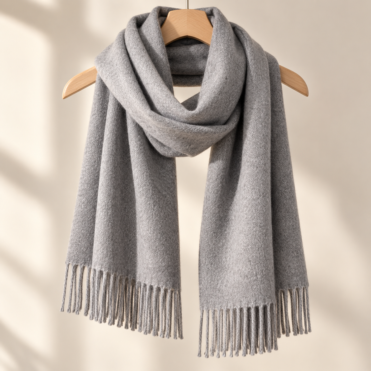 100% Mongolian Wool Plain Scarf