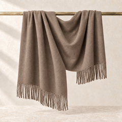 Écharpe de luxe en pur cachemire - Beige taupe / 200x70cm