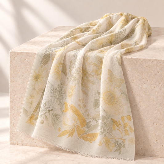 Aurelia Featherlight Cashmere Stole – Golden Botanica
