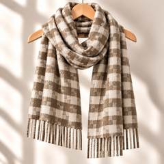 100% Mongolian Wool Mosaic Scarf