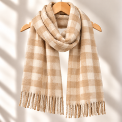 100% Mongolian Wool Mosaic Scarf