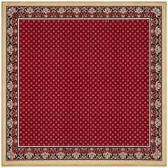 100% Silk Square Scarf 54x54 cm - Burgundy Mosaic